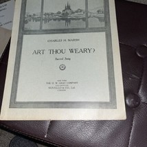 Art Thou Weary? Sheet Music 1925 Marsh - £5.13 GBP