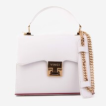 The Ege White Leather Handbag image 4