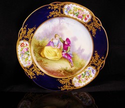 Antique 1846 French plate- Sevres signed Watteau-  Handpainted portrait - Victor - £220.35 GBP