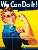 Rosie Riveter Ww Ii Poster We Can Do I T Ceramic Tile Mural Backsplash Medallion - £47.46 GBP+