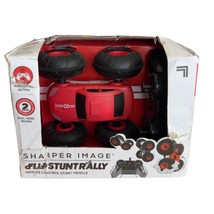 Sharper Image Remote Control Flip Stunt Rally Car Red Black Kids Toy Ages 6+ - £13.24 GBP