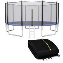 15&#39; Trampoline Safety Net Replacement Protection Enclosure Net for 10 Poles - £93.56 GBP