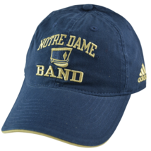 Notre Dame Fighting Irish Band Relaxed Fit Blue Adjustable Cap Dad Hat by Adidas - £13.44 GBP
