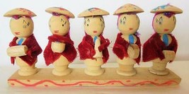 Oriental Marching Band Wood and Cloth Hand Made 7 x 3&quot; - £11.87 GBP