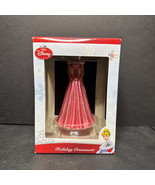 Disney Holiday Ornaments Blown Glass Sleeping Beauty Aurora Pink Dress P... - $38.48 CAD