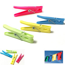 24 Clothes Pins Pegs Plastic Clothespins Laundry Spring Clips Bag Hangs ... - $21.99