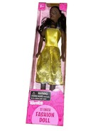 ToyMazing 11” Fashion Doll African American  in Beautiful  Yellow Dress - £4.86 GBP