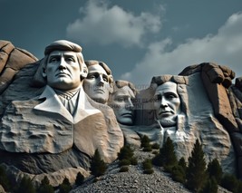 President Donald Trump Carved Into Mount Rushmore Patriotic 8X10 Ai Photo - $11.32