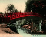Vtg Postcard Nikko Japan - Sacred Bridge - Unused UNP - $3.51