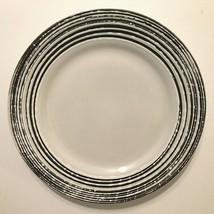 Pfaltzgraff Bryson Contemporary White Black Edging Ceramic 8 1/4&quot; Salad Plate - £8.24 GBP