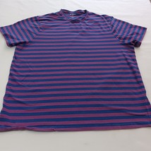 Cremieux RN#58909 Round Neck Women&#39;s Pink &amp; Blue Stripes Cotton Blend Sh... - $153.21 MXN