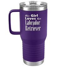 Labrador Retriever - 20oz Insulated Travel Tumbler - Purple - £28.53 GBP
