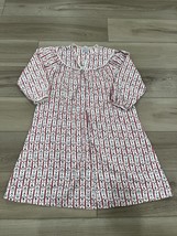 LANZ OF SALZBURG Tyrolean Flannel Nightgown White Red Stripes Floral Hea... - $24.75