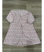 LANZ OF SALZBURG Tyrolean Flannel Nightgown White Red Stripes Floral Hea... - $24.75