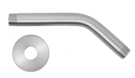 1/2&quot; x 8&quot; Shower Arm With Flange, Brushed Nickel Finish - $17.81