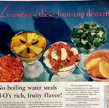 Jell-O Fruit Cup Desserts 1934 Food Advertisement Full Page Lithograph DWU1 - $39.99