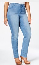 STYLE &amp; CO Denim Jeans Womens Plus 20W Blue Tummy Control Slim Leg Orig$79#651 - £19.04 GBP