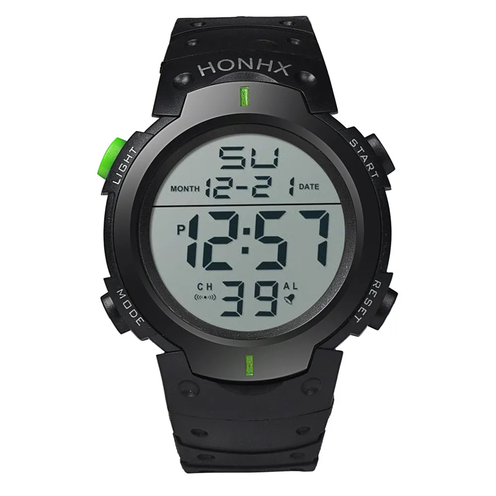 ???? ??????? erkek kol saati Fashion Waterproof Men&#39;s Boy LCD Digital Stopwatch  - $58.43