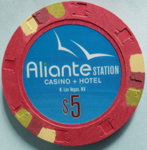 Aliante Station Casino + Hotel Las Vegas, NV $5 Casino Chip - £7.97 GBP