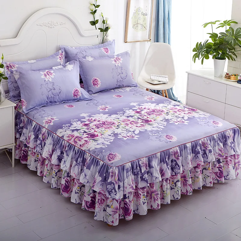 3 Pcs  Fitted Sheet Pillow Cover Bed Linen Cotton Mattress Pillowcase 2 Seater E - £150.06 GBP
