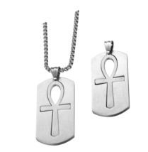Mens Stainless Steel Pendant Religious Egyptian Ankh - $80.76