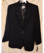 Prophecy Black Blazer Jacket Size 14 Collar Long Sleeves Button Faux Poc... - $376.34 MXN