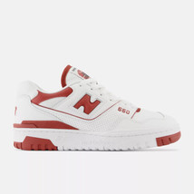 New Balance Womens 550 Fashion Sneakers Color-White Bricked Red Size-11 - £104.04 GBP