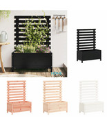 Outdoor Garden Patio Wooden Pine Wood Planter With Rack Plant Flower Cli... - £71.05 GBP+