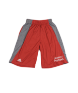 New Adidas NBA Detroit Pistons Basketball Team Issued Shorts Red Gray Me... - $44.50