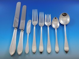 Reeded Edge by Tiffany Sterling Silver Flatware Set for 12 Service 99 pcs Dinner - $15,875.38 CAD