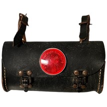 Vintage Leather Bike Bicycle Saddle Bag Small Stratolite Reflector Metal Clasps - $99.35