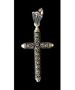 CROSS Christian Crucifix PENDANT in Sterling Silver with Marcasites-1 1/... - $25.00