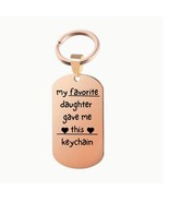 Personalized Keychain - My Favorite Daughter Gift Fathers Day Gift for dad - $9.99