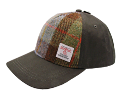 Harris Tweed Wool Glen Appin Scotland Plaid Hat Ballcap Unisex Brown OS Adjust - £26.50 GBP