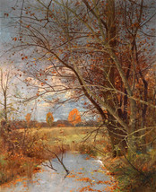 Art Giclee Printed Oil Painting Print Autumnal Landscape Canvas - $7.69+