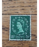 Great Britain Stamp Queen Elizabeth II 1 1/2d Used Circular Cancel Over ... - $2.99