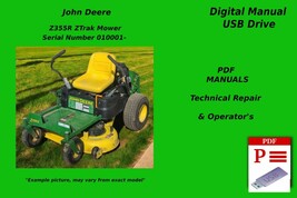 John Deere Z355R ZTrak Mower Technical Repair &amp; Operator&#39;s Manual USB - $23.74