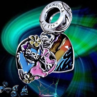 Pandora Heart Stitch & Angel Pendant Disney Parks 791092C01 US SELLER  Item image 7