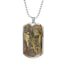 Celestial 14 Zeus Necklace Stainless Steel or 18k Gold Dog Tag 24&quot; Chain - £37.79 GBP+