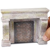 Dollhouse Grey Fireplace Unit 1.789/0 Reutter Miniature  - $33.84