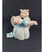 Vintage Applause Ceramic Dancing Collection Teapot Pigs Ballroom Animals... - $27.23