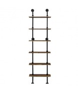 6-Tier Industrial Wall Mounted Pipe Shelves - £131.68 GBP