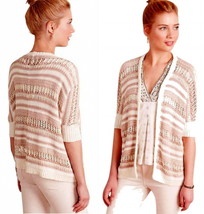 Anthropologie Sparkle Cardigan XSmall Small 0 2 4 6 Dolman Sweater Shimm... - $47.82