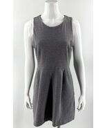 Madewell Verse Dress Medium Gray Pincheck Pleated Cotton Pockets Style# ... - $726.42 MXN