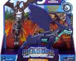Dreamworks Dragons The Nine Realms Tom &amp; Thunder Adventure Set Glow in t... - £79.59 GBP