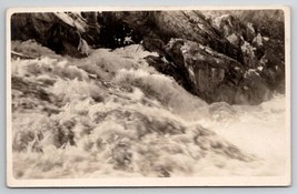 RPPC Rare Graffiti On Rocks At Rushing Waters Waterfall Real Photo Postc... - £15.42 GBP