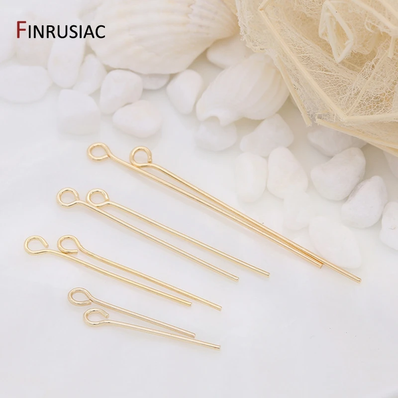 Multiple Specifications Of 14K Real -Plated Needles Ball/Flat /Eye Head Pins,Jew - £94.51 GBP