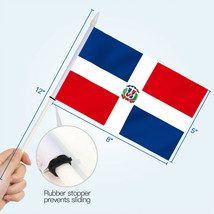 Anley Dominican Mini Flag - Hand Held Small Miniature Dominican Flag 12 Pack - £6.30 GBP