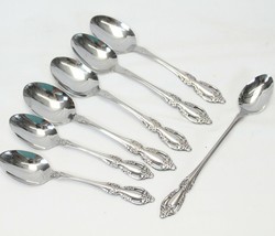 Oneida USA Raphael Oval Soup Spoons Teaspoons Iced Tea Spoon Lot of 7 - $36.25