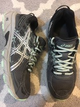 ASICS GEL-Venture 6 Running Shoes Women&#39;s US Sz 8.5 M Charcoal Honeydew T7G6Q R1 - £9.28 GBP